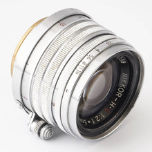 Load image into Gallery viewer, Nippon Kogaku NIKKOR H C 5cm 50mm f/2 L39 LTM