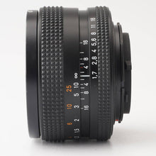 画像をギャラリービューアに読み込む, コンタックス Contax Carl Zeiss Planar 50mm F1.7 T* AEJ C/Yマウント