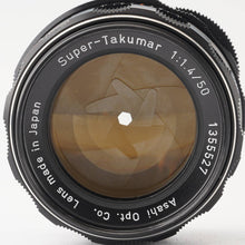 画像をギャラリービューアに読み込む, ペンタックス Pentax Asahi スーパータクマー Super Takumar 50mm F1.4 前期 8枚玉 M42 マウント