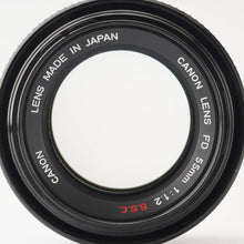 画像をギャラリービューアに読み込む, キヤノン Canon FD 55mm F1.2 S.S.C