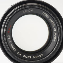 画像をギャラリービューアに読み込む, キヤノン Canon FD 55mm F1.2 S.S.C