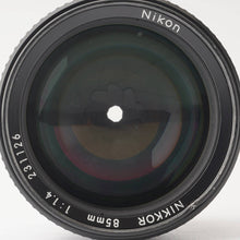 Load image into Gallery viewer, Nikon Ai-s NIKKOR 85mm f/1.4