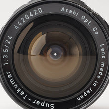 画像をギャラリービューアに読み込む, ペンタックス Pentax Asahi スーパータクマー Super Takumar 24mm F3.5 M42マウント