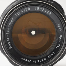 画像をギャラリービューアに読み込む, ペンタックス Pentax Asahi スーパータクマー Super Takumar 50mm f/1.4 M42マウント