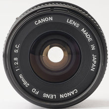 画像をギャラリービューアに読み込む, キヤノン Canon FD 28mm F2.8 S.C.