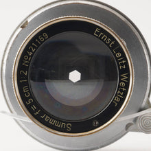 Load image into Gallery viewer, Leica Ernst Leitz Wetzlar Summar 5cm 50mm f/2 Collapsible L39 LTM