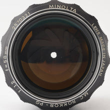 画像をギャラリービューアに読み込む, ミノルタ Minolta MC Rokkor PG 58mm F1.2 MCマウント