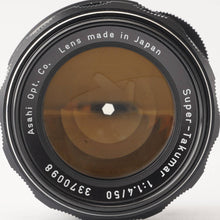 Load image into Gallery viewer, Pentax Asahi Super Takumar 50mm f/1.4 M42 mount