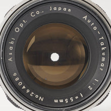 Load image into Gallery viewer, Pentax Asahi Auto Takumar 55mm f/2 M42 mount