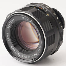 画像をギャラリービューアに読み込む, ペンタックス Pentax Asahi Super Multi Coated タクマー TAKUMAR 55mm f/1.8 M42マウント