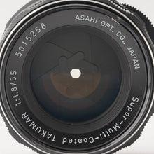 画像をギャラリービューアに読み込む, ペンタックス Pentax Asahi Super Multi Coated タクマー TAKUMAR 55mm f/1.8 M42マウント