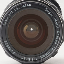 画像をギャラリービューアに読み込む, ペンタックス Pentax Asahi Super Multi Coated タクマー TAKUMAR 28mm f/3.5 M42マウント
