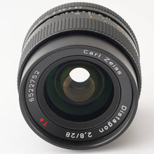 画像をギャラリービューアに読み込む, コンタックス Contax Carl Zeiss Distagon 28mm F2.8 T* AEJ ヤシカ/コンタックスマウント