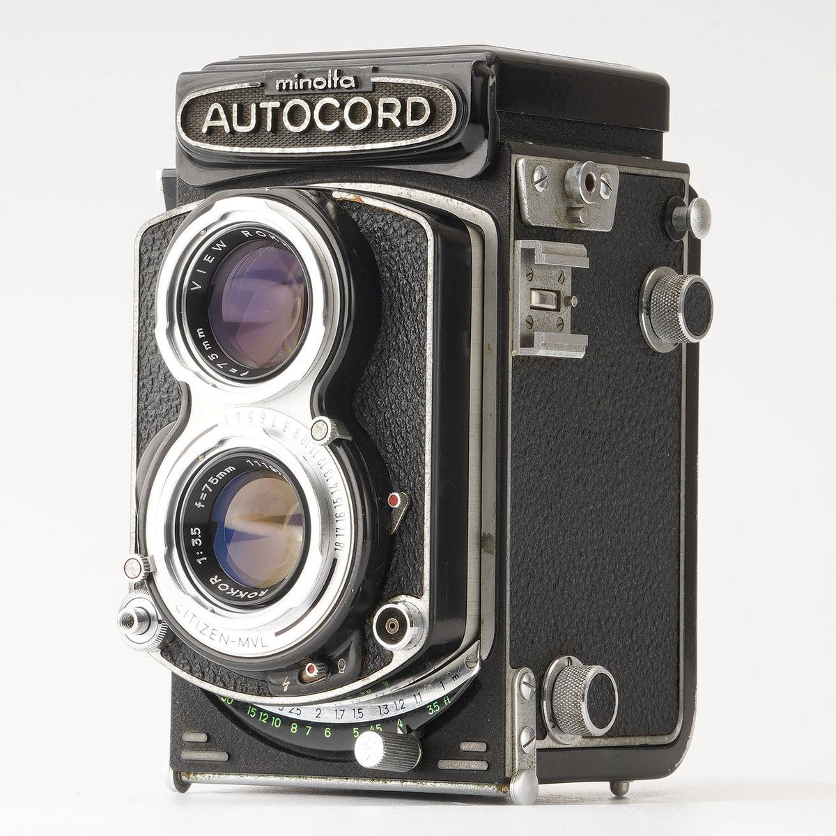 フィルムカメラ Minolta AUTOCORD 75mm F3.5/ 75mm F3.2 ☆極上品☆ミノルタMINOLTA AUTOCORD 3.5 75mm ROKKOR #1045