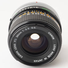 画像をギャラリービューアに読み込む, キヤノン Canon FD 28mm F2.8 S.C.