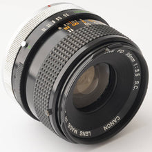 画像をギャラリービューアに読み込む, キヤノン Canon FD 35mm F3.5 S.C. FDマウント