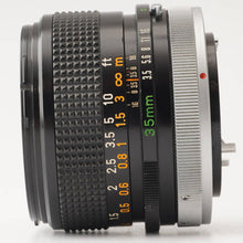 画像をギャラリービューアに読み込む, キヤノン Canon FD 35mm F3.5 S.C. FDマウント