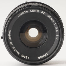 画像をギャラリービューアに読み込む, キヤノン Canon FD 35mm F3.5 S.C. FDマウント