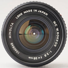 画像をギャラリービューアに読み込む, ミノルタ Minolta MC W.Rokkor 28mm F2.8 ミノルタ MCマウント