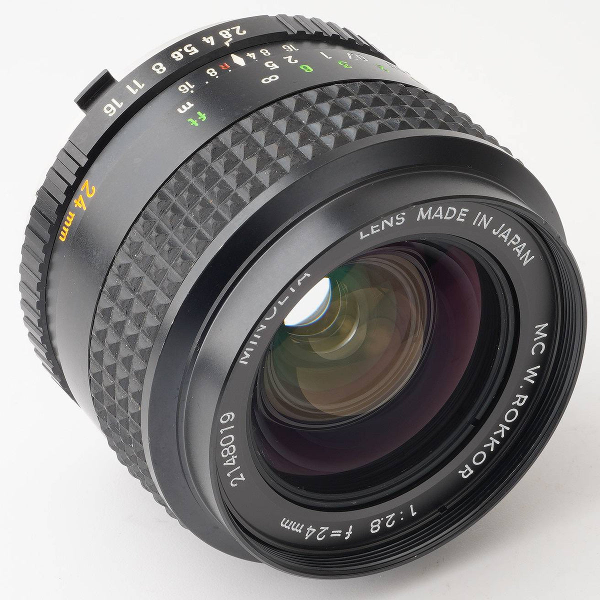 実用美品ミノルタMINOLTA MC W.ROKKOR-SI 24mm F2.8 ミノルタ Minolta MC W.ROKKOR 24mm F2.8 MCマウント – Natural Camera