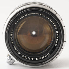 画像をギャラリービューアに読み込む, キヤノン Canon 50mm F1.8 ライカ L39マウント