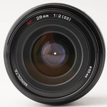 画像をギャラリービューアに読み込む, ミノルタ Minolta AF 28mm F2 ソニー Aマウント