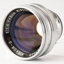 Load image into Gallery viewer, Nikon NIKKOR S.C 5cm 50mm F/1.4 S Mount