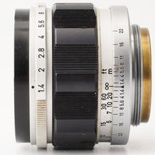 画像をギャラリービューアに読み込む, キヤノン Canon 50mm F1.4 ライカ L39 マウント