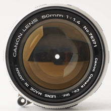 画像をギャラリービューアに読み込む, キヤノン Canon 50mm F1.4 ライカ L39 マウント