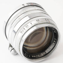 画像をギャラリービューアに読み込む, キヤノン Canon Serenar 50mm F1.8 ライカ L39マウント