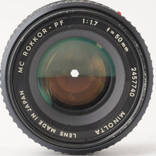 画像をギャラリービューアに読み込む, ミノルタ Minolta MC Rokkor-PF 50mm F1.7