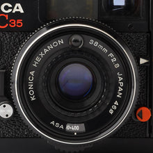 画像をギャラリービューアに読み込む, コニカ Konica C35 EF / HEXANON 38mm F2.8