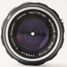 Load image into Gallery viewer, Nikon NIKKOR S Auto 5.8cm f/1.4 non-Ai F Mount