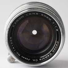 画像をギャラリービューアに読み込む, キヤノン Canon 50mm F1.8 ライカ L39 マウント