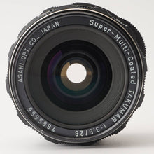 画像をギャラリービューアに読み込む, ペンタックス Asahi Pentax SMC Takumar 28mm F3.5 M42マウント