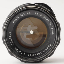 画像をギャラリービューアに読み込む, ペンタックス Pentax Asahi スーパータクマー Super Takumar 55mm F1.8 M42 マウント