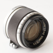 画像をギャラリービューアに読み込む, キヤノン Canon 50mm F1.8 ライカ L39 マウント