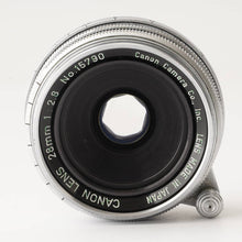 画像をギャラリービューアに読み込む, キヤノン Canon Lens 28mm F2.8 ライカ L39マウント 28mm ビューファインダー