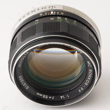 画像をギャラリービューアに読み込む, ミノルタ Minolta MC ロッコール Rokkor PF 58mm F1.4 MCマウント