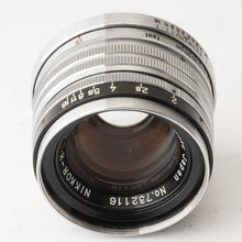画像をギャラリービューアに読み込む, ニコン 日本光学 Nippon Kogaku Nikkor-H C 5cm f/2 ライカ L39 マウント 黒帯