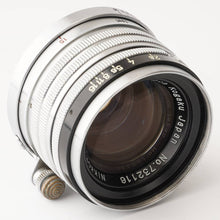 画像をギャラリービューアに読み込む, ニコン 日本光学 Nippon Kogaku Nikkor-H C 5cm f/2 ライカ L39 マウント 黒帯