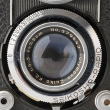 画像をギャラリービューアに読み込む, エルモ Elmo エルモフレックス ELMOFLEX / オリンパス Olympus Zuiko F.C. 7.5cm 75mm F3.5 二眼レフカメラ