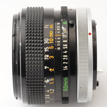 画像をギャラリービューアに読み込む, キヤノン Canon FD 50mm F1.4 S.S.C FDマウント