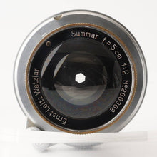 画像をギャラリービューアに読み込む, ライカ Leica Ernst Leitz Wetzlar Summar ズマール 5cm 50mm F2 L39 マウント