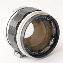 画像をギャラリービューアに読み込む, キヤノン Canon 50mm F1.4 ライカ L39マウント