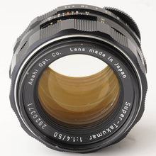 画像をギャラリービューアに読み込む, ペンタックス Pentax Asahi スーパータクマー Super Takumar 50mm F1.4 M42 マウント