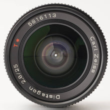画像をギャラリービューアに読み込む, コンタックス Contax Carl Zeiss ディスタゴン Distagon 25mm F2.8 T* AEG ヤシカ コンタックス マウント