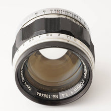 画像をギャラリービューアに読み込む, キヤノン Canon 50mm F1.4 ライカ L39マウント