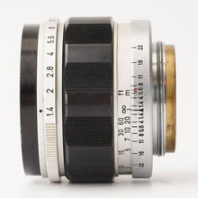 画像をギャラリービューアに読み込む, キヤノン Canon 50mm F1.4 ライカ L39マウント