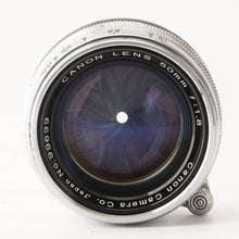 画像をギャラリービューアに読み込む, キヤノン Canon 50mm F1.8 ライカ L39マウント